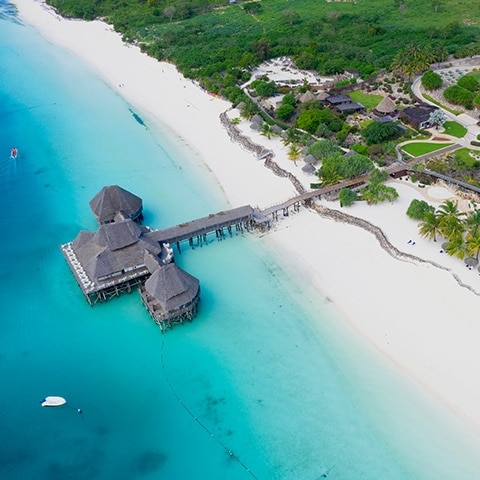 Aerial View Zanzibar Beach Resort Pier Pb M480x480
